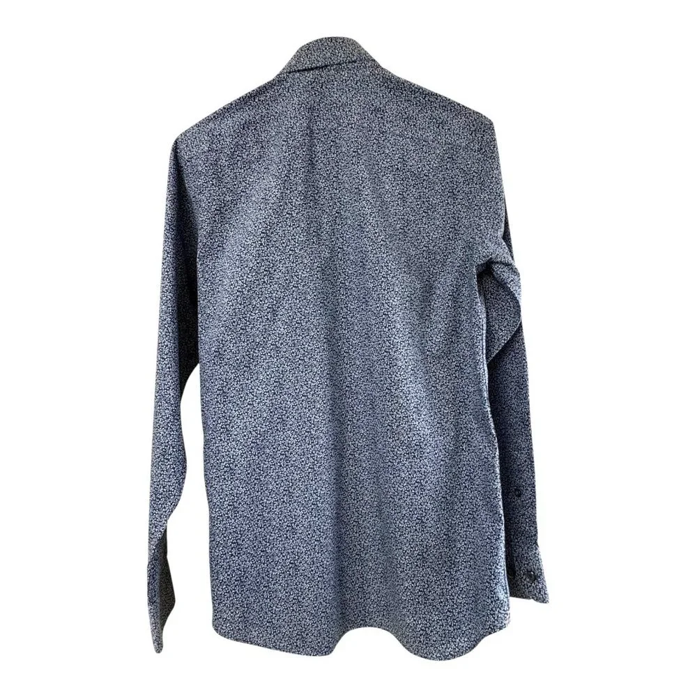 Banana Republic Camden Standard Fit Navy Floral Button Down‎ Shirt